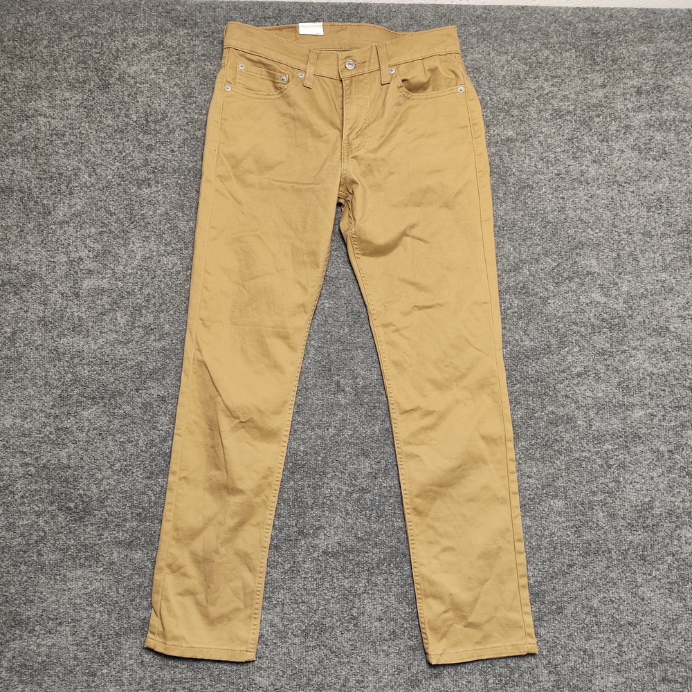 Levis 511 Jeans Mens 29x30 Beige Khaki Slim Straight Denim Pants Casual
